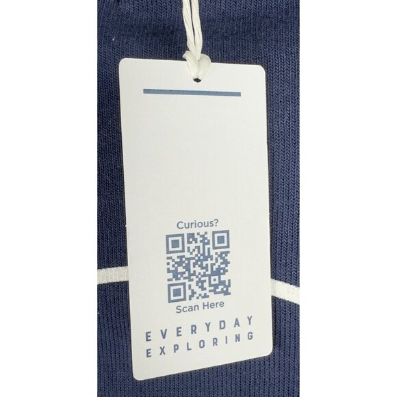 Hari Mari Sun & Sea Fleece Crewneck Powder Sweatshirt Men M Navy Blue Pullover - Picture 9 of 10